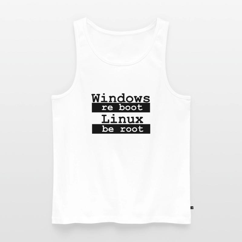Windows re boot - Linux be root Men's Premium Organic Tank Top