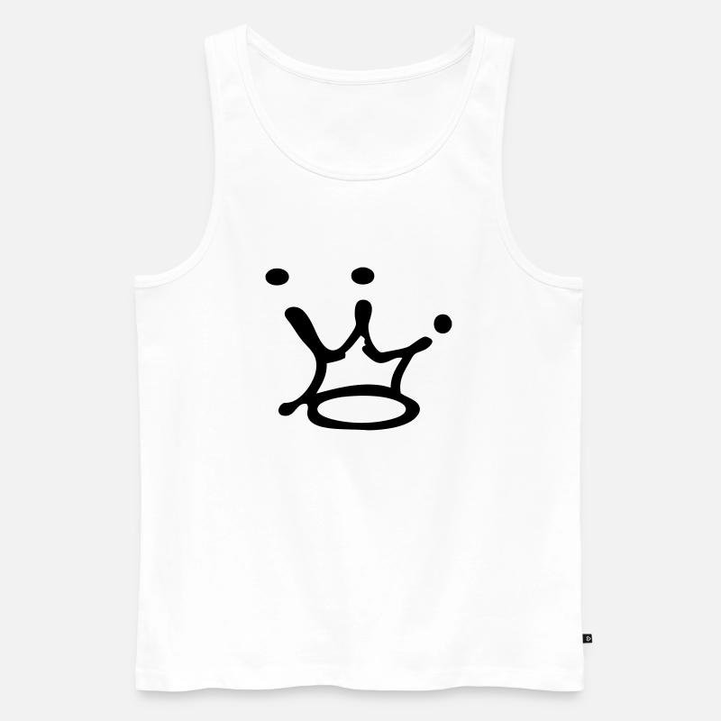 Krone - Männer Premium Bio Tank Top - Weiß