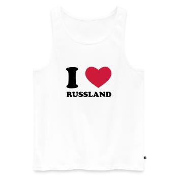 Russland - Männer Premium Bio Tank Top - Weiß - Vorne - Michal (187cm)