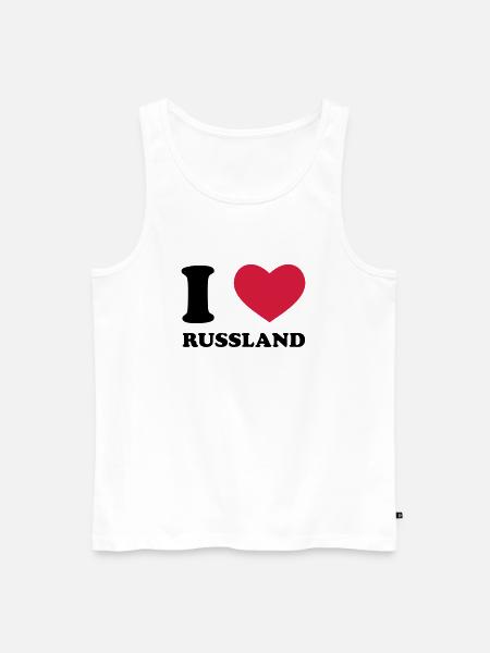 Russland - Männer Premium Bio Tank Top - Weiß