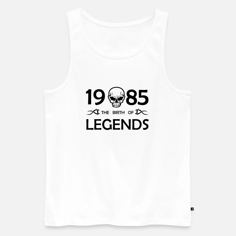 Legends 1985 - Männer Premium Bio Tank Top - Weiß