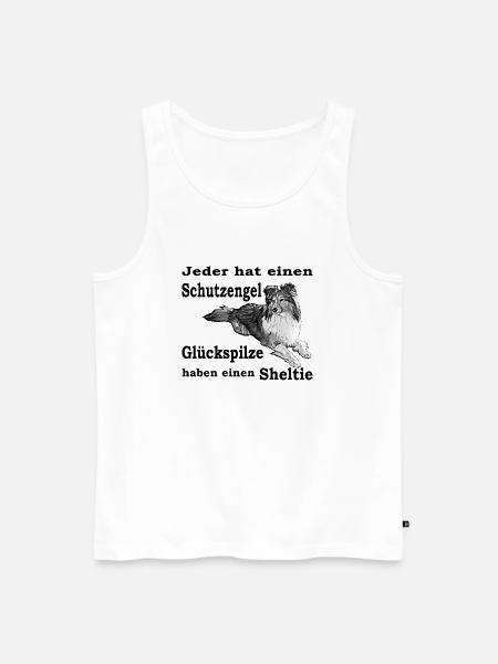 Schutzengel Sheltie - Männer Premium Bio Tank Top - Weiß