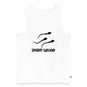 sperm squad - Männer Premium Bio Tank Top - Weiß - Vorne - AI Model Male 178 light (178cm)