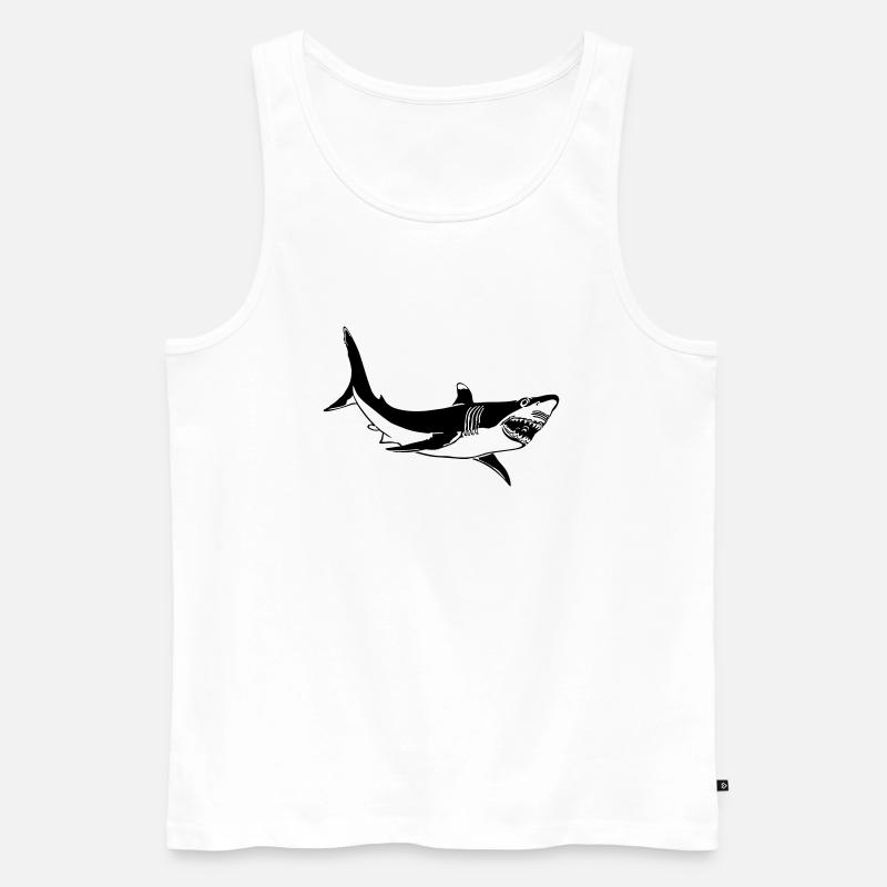 Great White - Männer Premium Bio Tank Top - Weiß