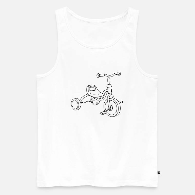 Kinderdreirad - Männer Premium Bio Tank Top - Weiß