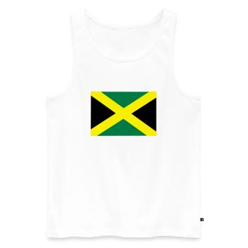 Jamaika - Männer Premium Bio Tank Top - Weiß - Vorne - Michal (187cm)
