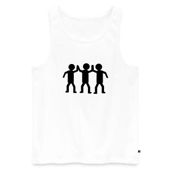 winner victory sieger - Männer Premium Bio Tank Top - Weiß - Vorne - AI Model Male 178 light (178cm)