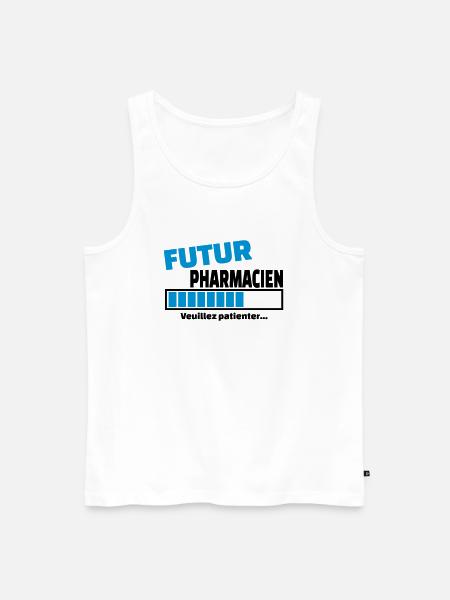 futur pharmacien - Débardeur bio Premium Homme - blanc