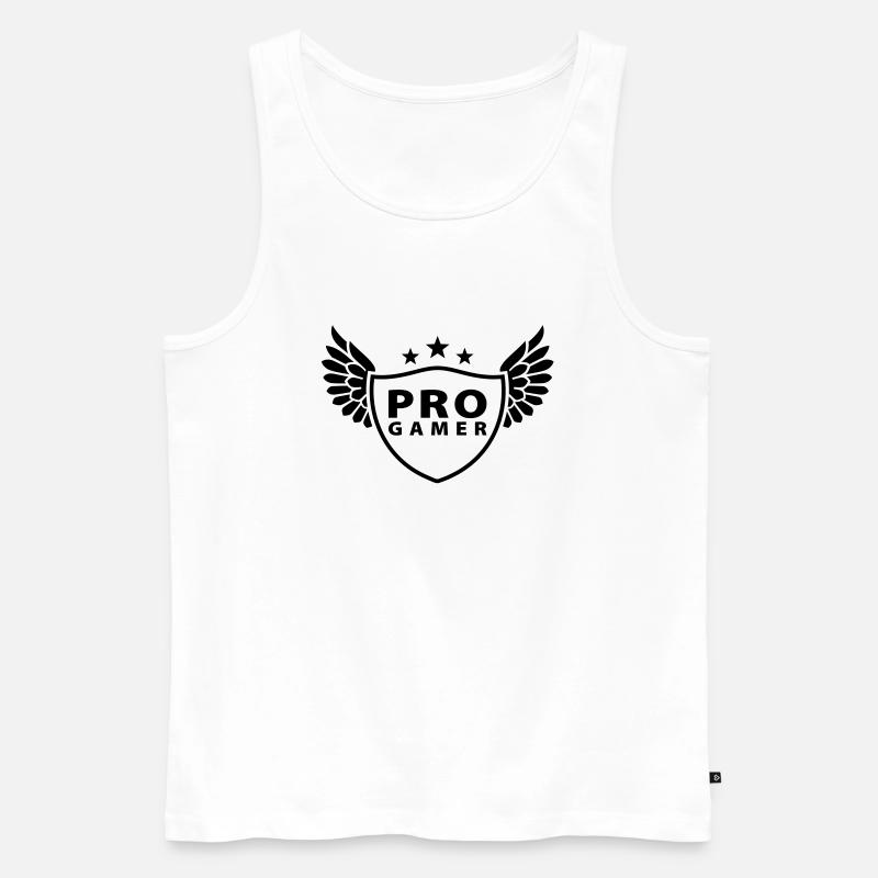 progamer - Männer Premium Bio Tank Top - Weiß