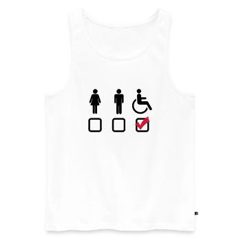 Behindert Rollstuhl - Männer Premium Bio Tank Top - Weiß - Vorne - AI Model Male 178 light (178cm)