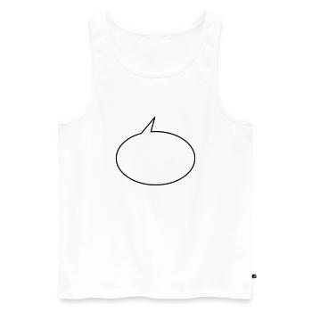 Sprechblase rund klein 2c - Débardeur bio Premium Homme - blanc - Devant - AI Model Male 178 light (178cm)