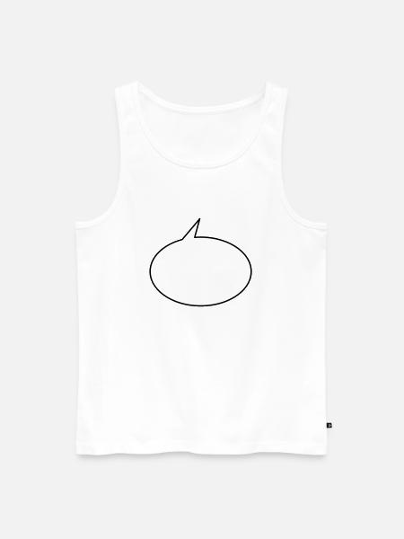 Sprechblase rund klein 2c - Men's Premium Organic Tank Top - white