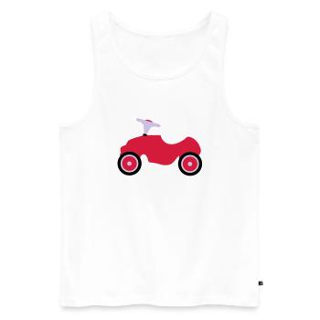 Toy car - Men's Premium Organic Tank Top - white - Front - AI Model Male 178 light (178cm)