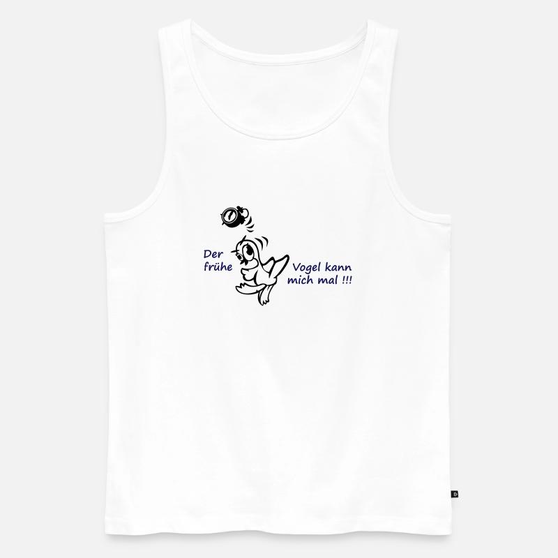 Früher Vogel - Männer Premium Bio Tank Top - Weiß
