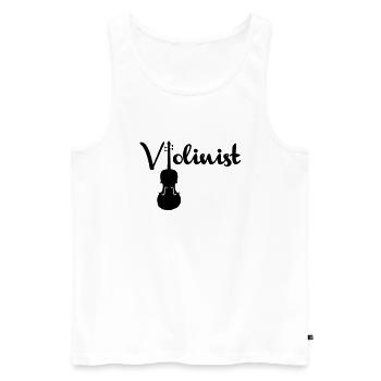 violinist - Men's Premium Organic Tank Top - white - Front - Michal (187cm)