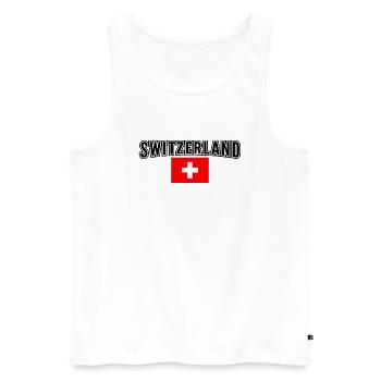 Suisse - Débardeur bio Premium Homme - blanc - Devant - Michal (187cm)