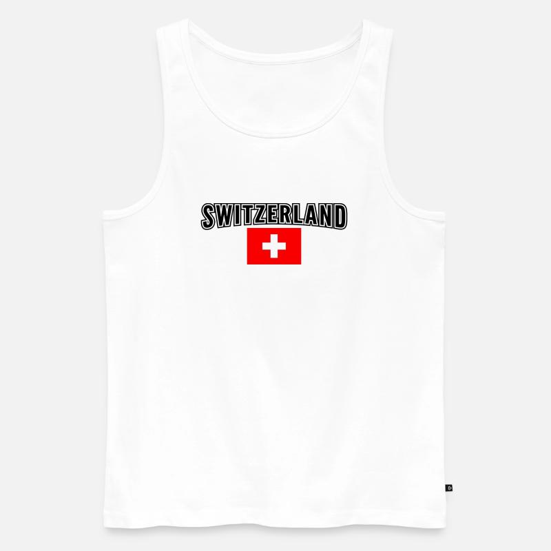 Schweiz - Männer Premium Bio Tank Top - Weiß