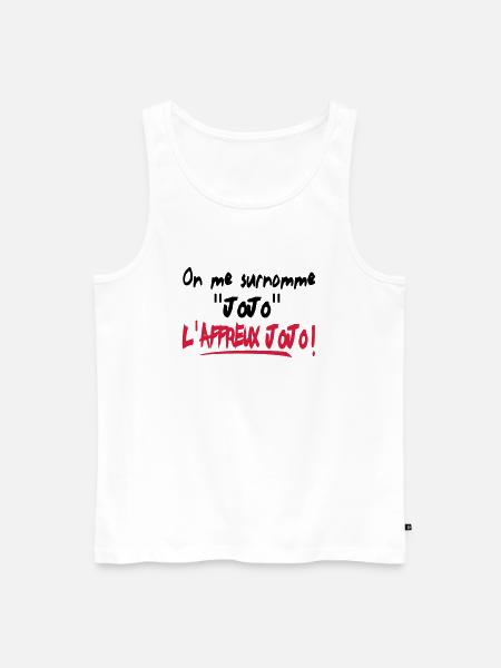 HUMOUR affreux jojo!!! t-shirt,logo,motif,visuel - Débardeur bio Premium Homme - blanc