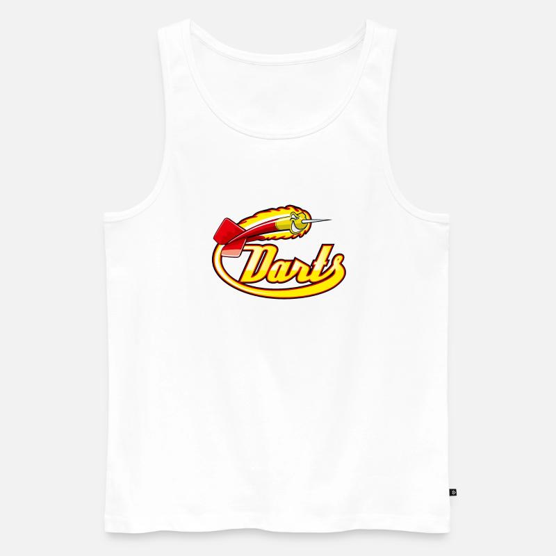 Darts - Männer Premium Bio Tank Top - Weiß