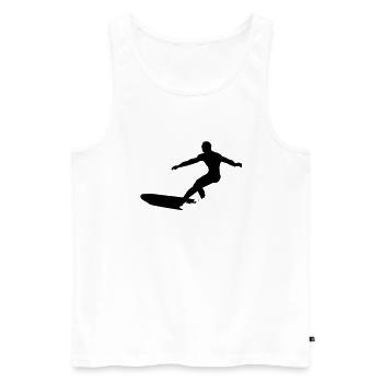 surf - Männer Premium Bio Tank Top - Weiß - Vorne - AI Model Male 178 light (178cm)