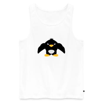 Muscle Penguin - Men's Premium Organic Tank Top - white - Front - AI Model Male 178 light (178cm)