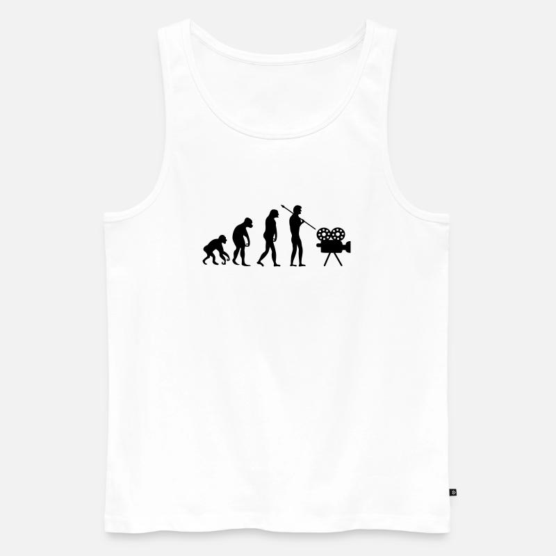 movie_evolution - Männer Premium Bio Tank Top - Weiß