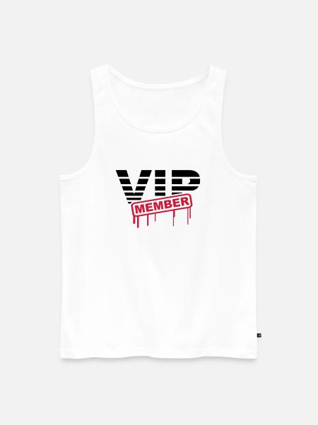VIP Member - Men's Premium Organic Tank Top - white