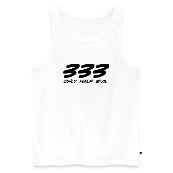 Half evil - Männer Premium Bio Tank Top - Weiß - Vorne - AI Model Male 178 light (178cm)