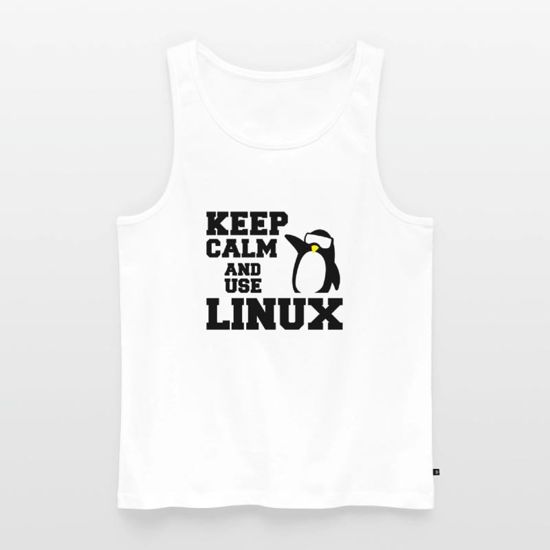 keep calm use linux Men's Premium Organic Tank Top