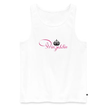 Princess with crown - Men's Premium Organic Tank Top - white - Front - Michal (187cm)