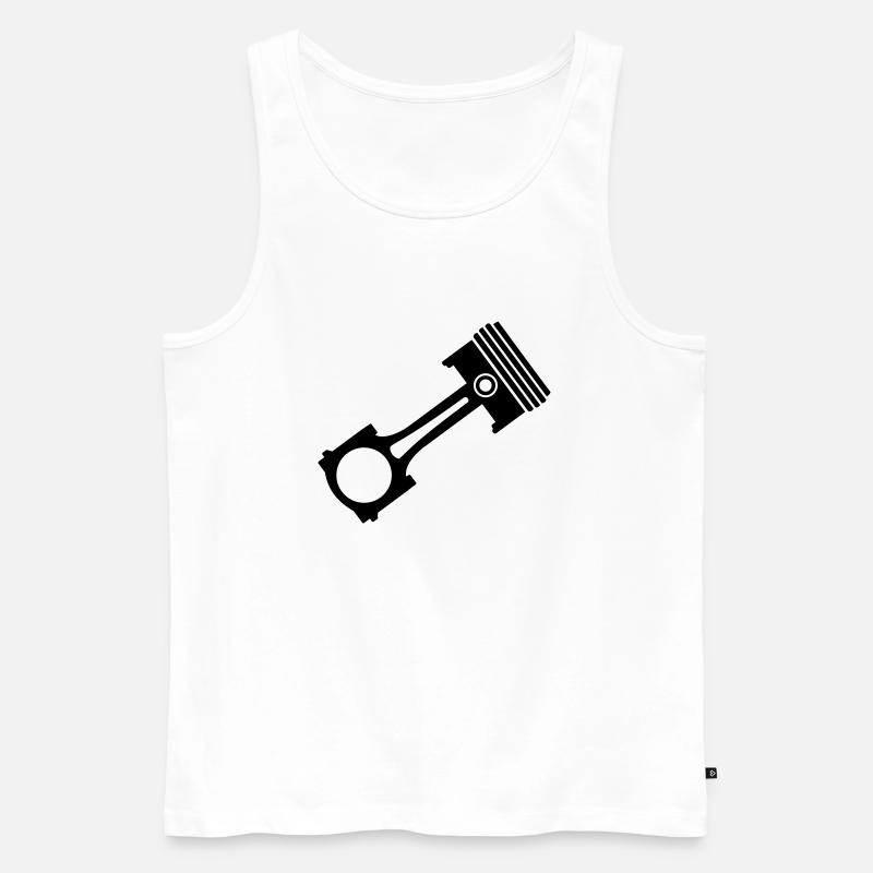 Kolben - Männer Premium Bio Tank Top - Weiß