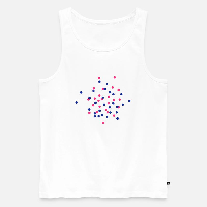 Konfetti - Männer Premium Bio Tank Top - Weiß