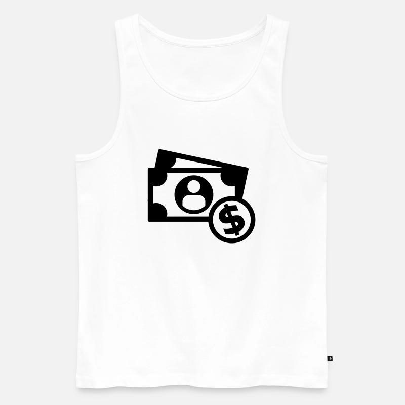 Geld - Männer Premium Bio Tank Top - Weiß