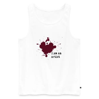 I am an artist - Men's Premium Organic Tank Top - white - Front - AI Model Male 178 light (178cm)