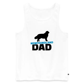 Neufundländer - Männer Premium Bio Tank Top - Weiß - Vorne - Michal (187cm)