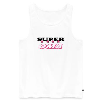 Super oma - Männer Premium Bio Tank Top - Weiß - Vorne - AI Model Male 178 light (178cm)