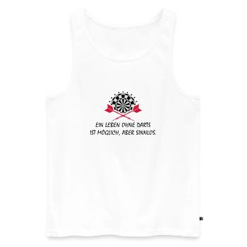 Ein Leben ohne Darts - Männer Premium Bio Tank Top - Weiß - Vorne - Michal (187cm)