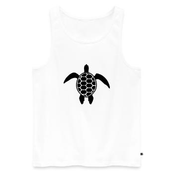 turtle - Men's Premium Organic Tank Top - white - Front - Michal (187cm)