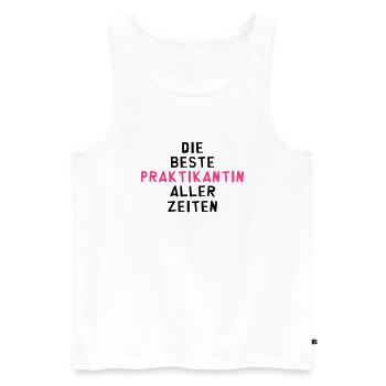 Praktikant Praktikantin Praktikum Kollege Büro - Männer Premium Bio Tank Top - Weiß - Vorne - Michal (187cm)