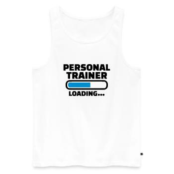 Personal trainer - Débardeur bio Premium Homme - blanc - Devant - AI Model Male 178 light (178cm)