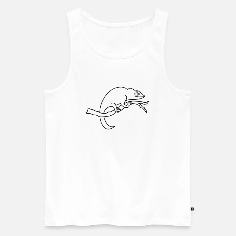 chameleon_01 - Männer Premium Bio Tank Top - Weiß
