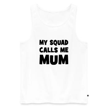 mummy - Men's Premium Organic Tank Top - white - Front - Michal (187cm)