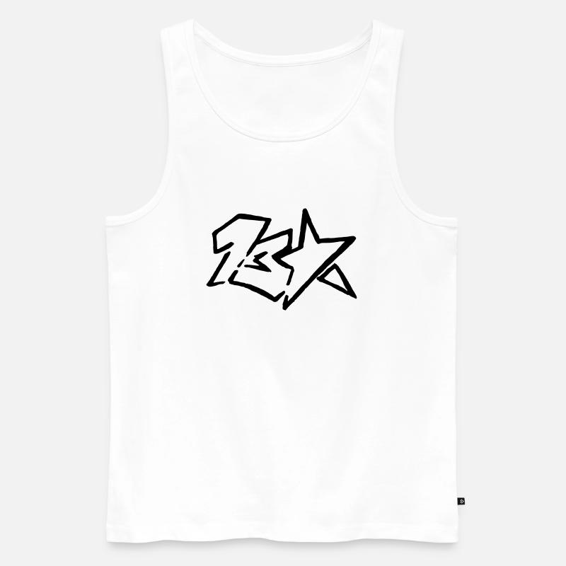 13star logo - Männer Premium Bio Tank Top - Weiß