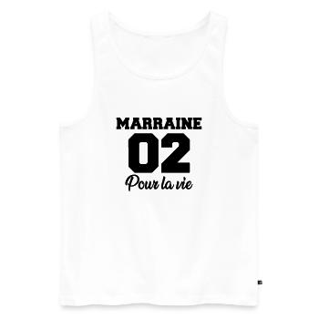 marraine 02 pour la vie - Men's Premium Organic Tank Top - white - Front - AI Model Male 178 light (178cm)