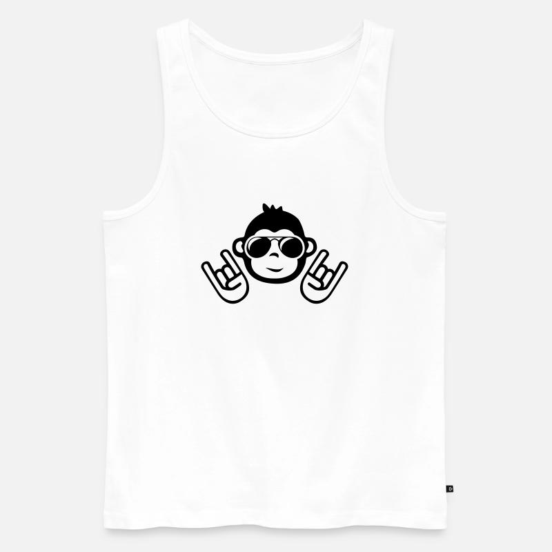 monkey cool party - Männer Premium Bio Tank Top - Weiß