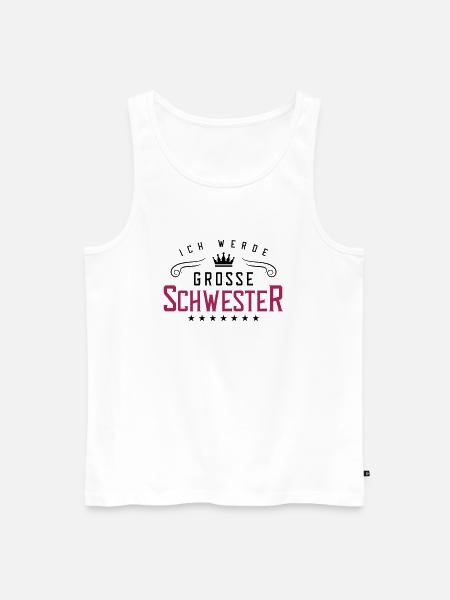 ich werde grosse schwester - Männer Premium Bio Tank Top - Weiß