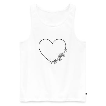 heartflowers_1 - Men's Premium Organic Tank Top - white - Front - AI Model Male 178 light (178cm)