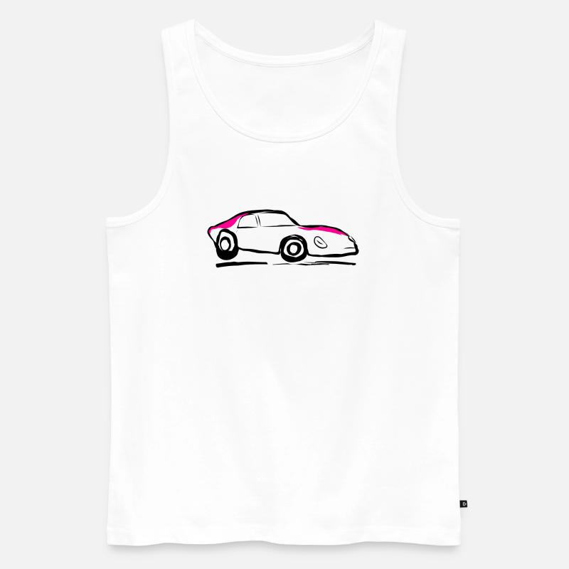 Auto Car - Männer Premium Bio Tank Top - Weiß