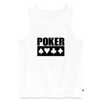 Poker - Débardeur bio Premium Homme - blanc - Devant - Michal (187cm)