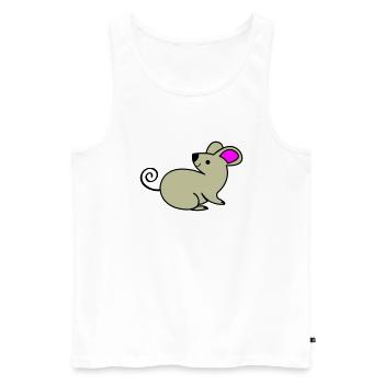Mouse - Men's Premium Organic Tank Top - white - Front - Michal (187cm)